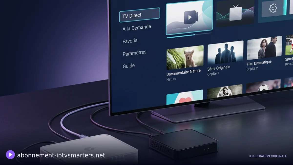 Bbox connectée à un téléviseur dans un intérieur