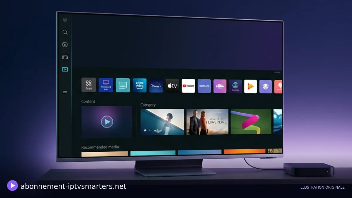 Téléviseur Samsung et télécommande dans un salon