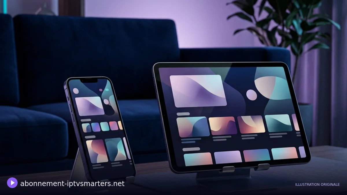 Téléphone et tablette illustrant le visionnage mobile
